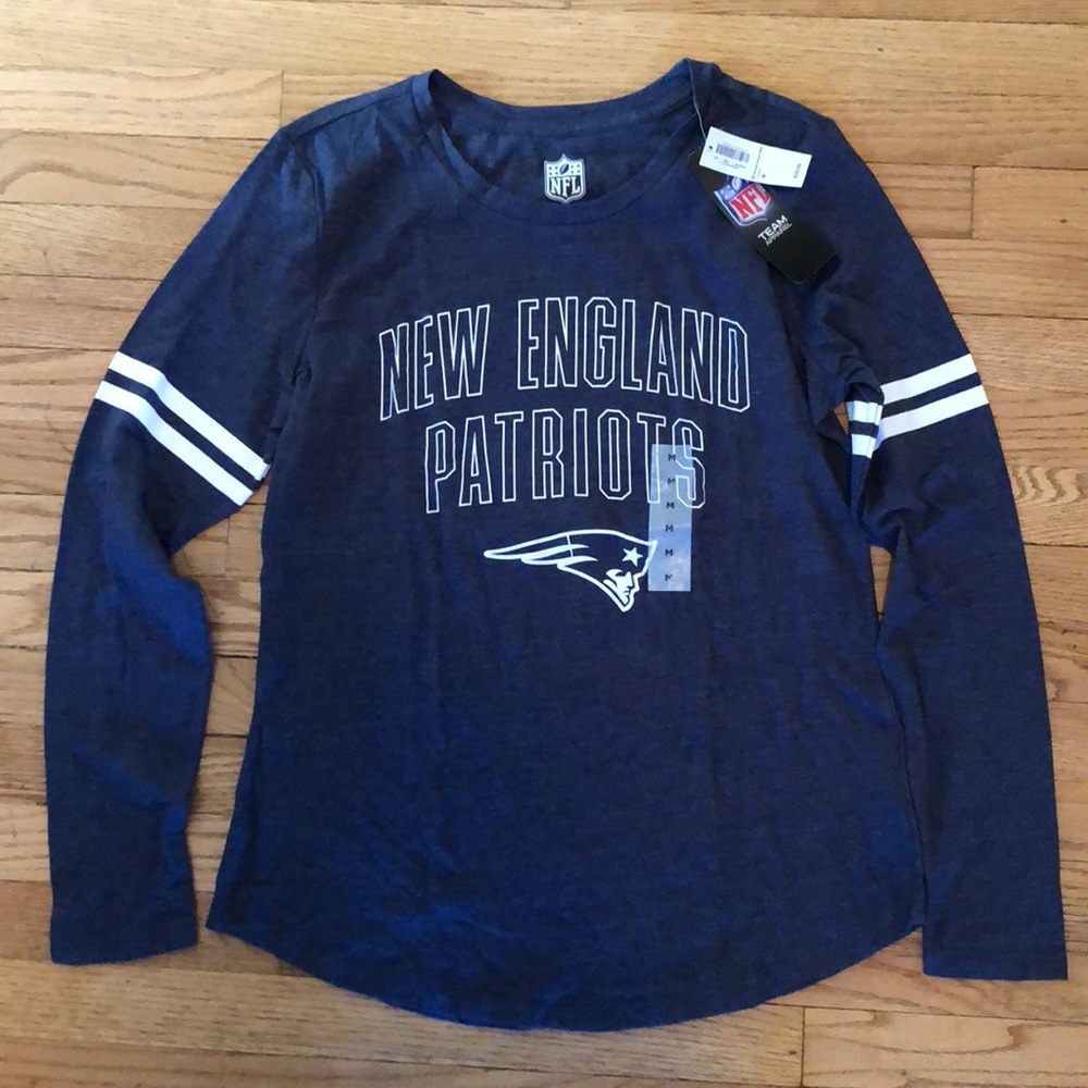New England Patriots Old Navy Blue Long Sleeve Tee Shirt New Medium 🏈🇺🇸